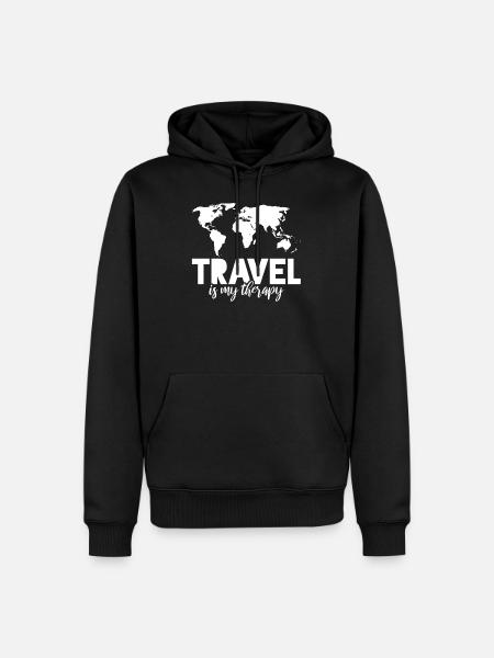 to travel - Men’s Premium Organic Hoodie - black