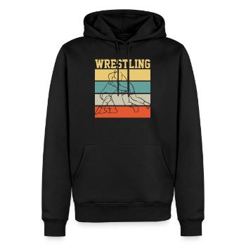 Ringen - Männer Premium Bio Hoodie - Schwarz - Vorne - Nico (187cm)