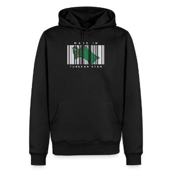 Turkmenistan - Männer Premium Bio Hoodie - Schwarz - Vorne - Nico (187cm)