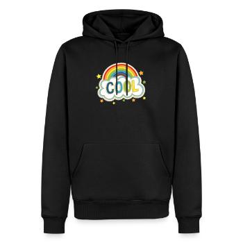 Cooles Regenbogen-Comic-Art-Comic-Buch-Fan-Comicgeschenk - Männer Premium Bio Hoodie - Schwarz - Vorne - Nico (187cm)