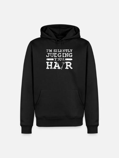 hairstyle - Men’s Premium Organic Hoodie - black