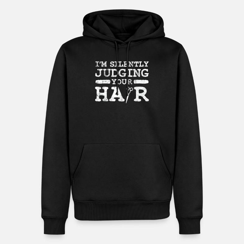 coiffure - Sweat à capuche Premium bio Homme - noir