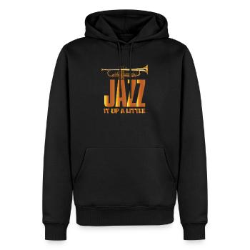 Cooler Jazz es herauf ein kleines Soul-Musik-Jazzgeschenk - Männer Premium Bio Hoodie - Schwarz - Vorne - Nico (187cm)