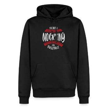 Il n'y a pas de larmes au baseball - Sweat à capuche Premium bio Homme - noir - Devant - Nico (187cm)