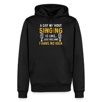 Singen Musical - Männer Premium Bio Hoodie - Schwarz - Vorne - Nico (187cm)