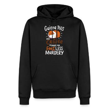 Cobayes - Sweat à capuche Premium bio Homme - noir - Devant - Nico (187cm)