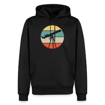 Teleskop Astronomie - Männer Premium Bio Hoodie - Schwarz - Vorne - Nico (187cm)