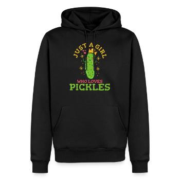 Gemüse Gurke - Männer Premium Bio Hoodie - Schwarz - Vorne - Nico (187cm)