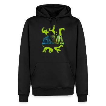 Breakdance - Sweat à capuche Premium bio Homme - noir - Devant - Nico (187cm)