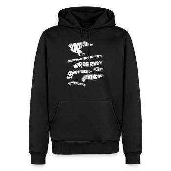 Osfriesische Inseln Silhouette Urlaub Nordsee - Männer Premium Bio Hoodie - Schwarz - Vorne - Nico (187cm)