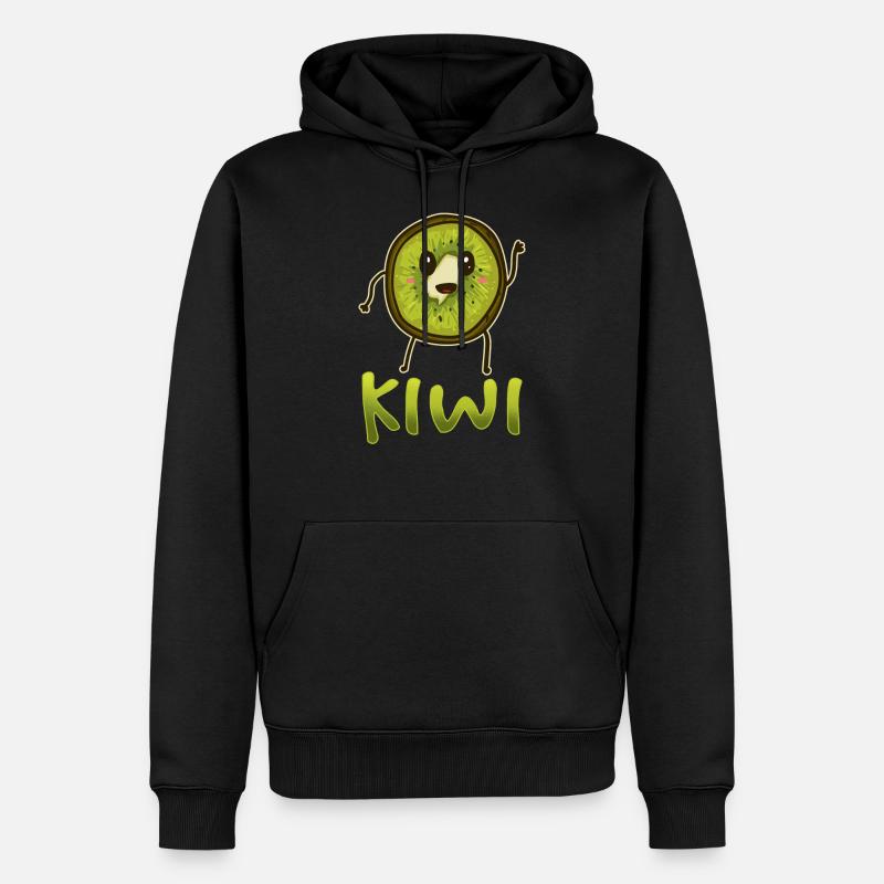 Kiwi végétalien végétarien - Sweat à capuche Premium bio Homme - noir