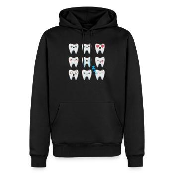 Zahnarzt Zahnarztpraxis Zähne - Männer Premium Bio Hoodie - Schwarz - Vorne - Nico (187cm)