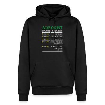 Arboriste Arborist Arborist Arborist - Sweat à capuche Premium bio Homme - noir - Devant - Nico (187cm)
