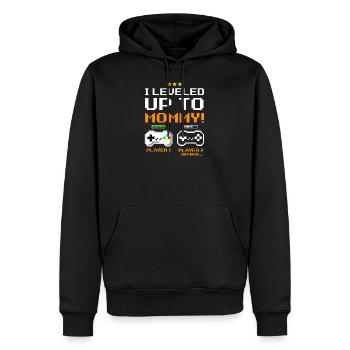 Ich habe bis zum Mommy Shirt New Mom Gamer T-Shirt geebnet - Männer Premium Bio Hoodie - Schwarz - Vorne - Nico (187cm)
