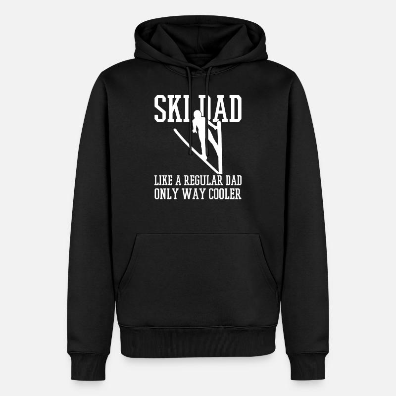 saut à ski - Sweat à capuche Premium bio Homme - noir