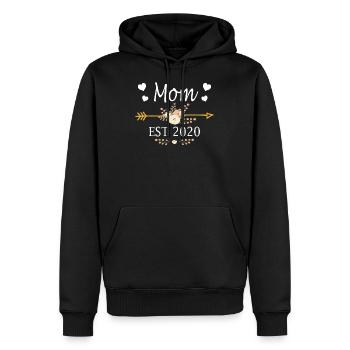 Mom Est 2020 Shirt Neue Mutter Geschenk Thanksgiving - Männer Premium Bio Hoodie - Schwarz - Vorne - Nico (187cm)