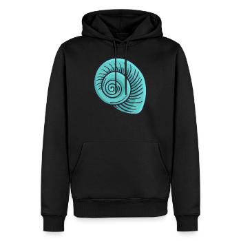 Coquillage Coquillage Mollusques Icône Symbole Mer - Sweat à capuche Premium bio Homme - noir - Devant - Nico (187cm)