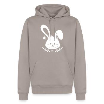 Easter Bunny - Men’s Premium Organic Hoodie - taupe - Front - Nico (187cm)