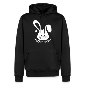 Hase Ostern - Männer Premium Bio Hoodie - Schwarz - Vorne - Nico (187cm)