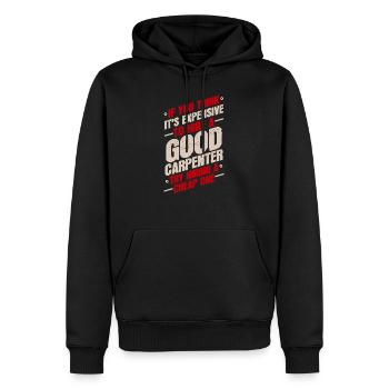 Charpentier - Sweat à capuche Premium bio Homme - noir - Devant - Nico (187cm)