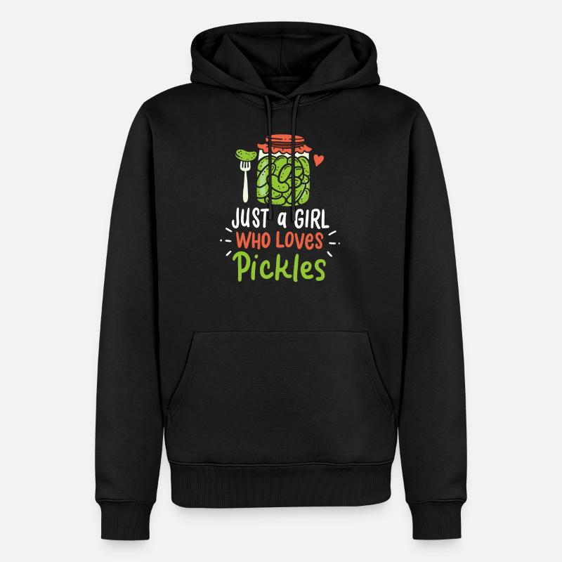 Végétarien végétarien au concombre - Sweat à capuche Premium bio Homme - noir
