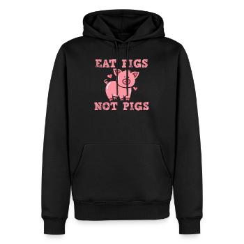 Vegan Vegan Vegan - Men’s Premium Organic Hoodie - black - Front - Nico (187cm)