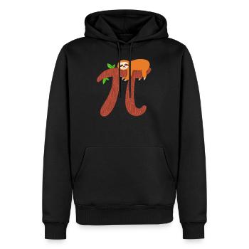 Sloth PI Math 3.14 - Sweat à capuche Premium bio Homme - noir - Devant - Nico (187cm)