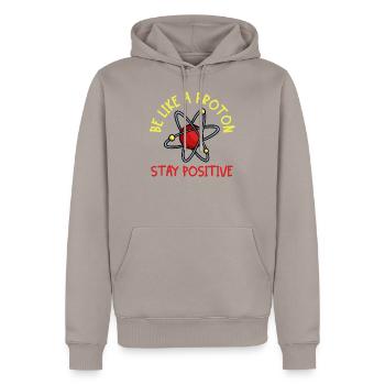 Wissenschaft - Männer Premium Bio Hoodie - Taupe - Vorne - Nico (187cm)