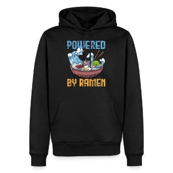 Ramen - Sweat à capuche Premium bio Homme - noir - Devant - Nico (187cm)