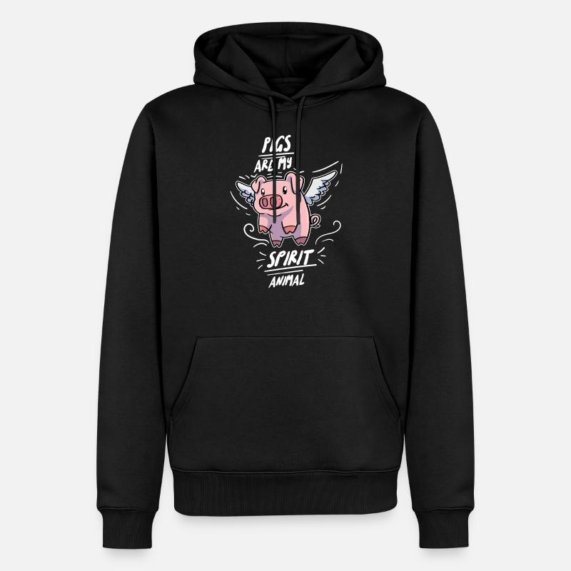 Pig Piglet Piggy Pig - Sweat à capuche Premium bio Homme - noir