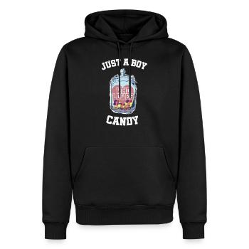 Trucs ou bonbons Halloween - Sweat à capuche Premium bio Homme - noir - Devant - Nico (187cm)