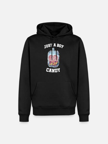 Halloween Süßigkeiten Süßes oder Saures - Männer Premium Bio Hoodie - Schwarz