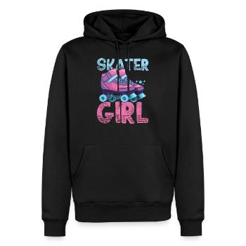 Rollschuhe - Männer Premium Bio Hoodie - Schwarz - Vorne - Nico (187cm)
