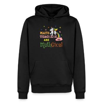 Professeur de mathématiques mathématiques - Sweat à capuche Premium bio Homme - noir - Devant - Nico (187cm)
