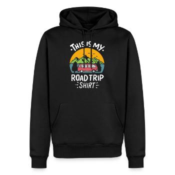 Roadtrip Wohnmobil Camper - Männer Premium Bio Hoodie - Schwarz - Vorne - Nico (187cm)