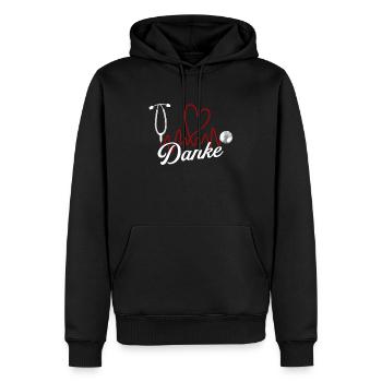 Merci Médecin cardio-battement Médecins - Sweat à capuche Premium bio Homme - noir - Devant - Nico (187cm)