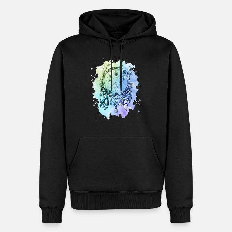 Aquarell Traumfänger - Männer Premium Bio Hoodie - Schwarz