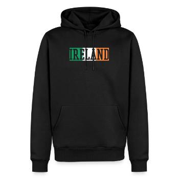 Irland - Männer Premium Bio Hoodie - Schwarz - Vorne - Nico (187cm)