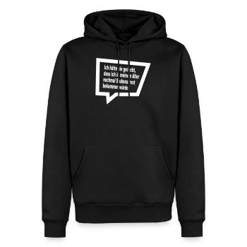 Ich hätte nie gedacht, das ich in meinem Alter... - Männer Premium Bio Hoodie - Schwarz - Vorne - Nico (187cm)