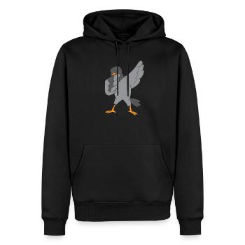 Taube - DAB, dabben, dabbing, tanzen - Männer Premium Bio Hoodie - Schwarz - Vorne - Nico (187cm)