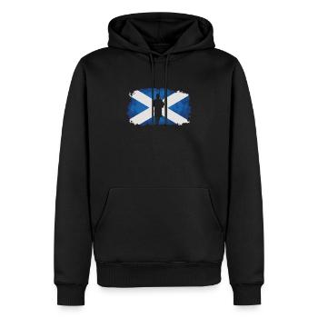 Cornemuse / Ecosse - drapeau / pays fa - Sweat à capuche Premium bio Homme - noir - Devant - Nico (187cm)