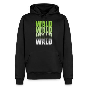 Wald - Wald - Wald - Wald Design - Männer Premium Bio Hoodie - Schwarz - Vorne - Nico (187cm)