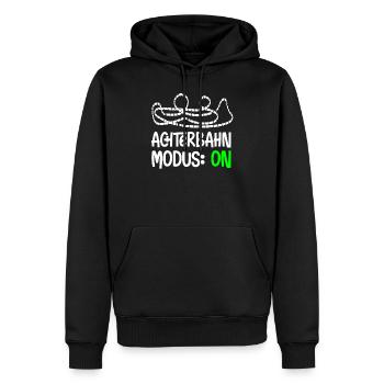 Parc d'attractions Roller Coaster Mode Freak Junkie - Sweat à capuche Premium bio Homme - noir - Devant - Nico (187cm)