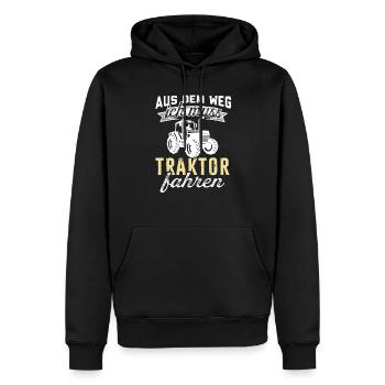 Aus Dem Weg Traktor Fahren Traktoren - Männer Premium Bio Hoodie - Schwarz - Vorne - Nico (187cm)