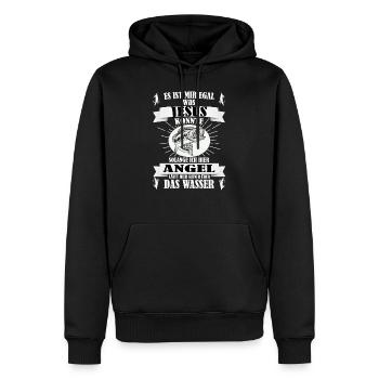 Angler Fischer Angelrute Angeln Hobby Geschenk - Männer Premium Bio Hoodie - Schwarz - Vorne - Nico (187cm)
