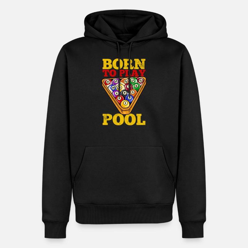 Pool Player Billiard - Männer Premium Bio Hoodie - Schwarz