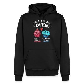 Gender Reveal Baker - Men’s Premium Organic Hoodie - black - Front - Nico (187cm)