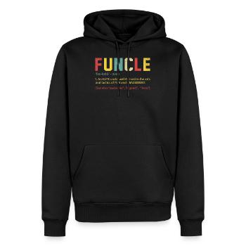 Cadeau drôle de définition de Funcle des hommes pour l'oncle - Sweat à capuche Premium bio Homme - noir - Devant - Nico (187cm)