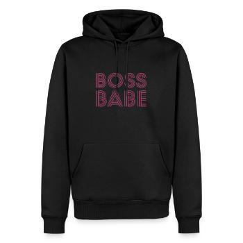 Boss Babe - Männer Premium Bio Hoodie - Schwarz - Vorne - Nico (187cm)