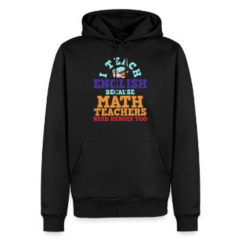 Englischlehrer - Männer Premium Bio Hoodie - Schwarz - Vorne - Nico (187cm)